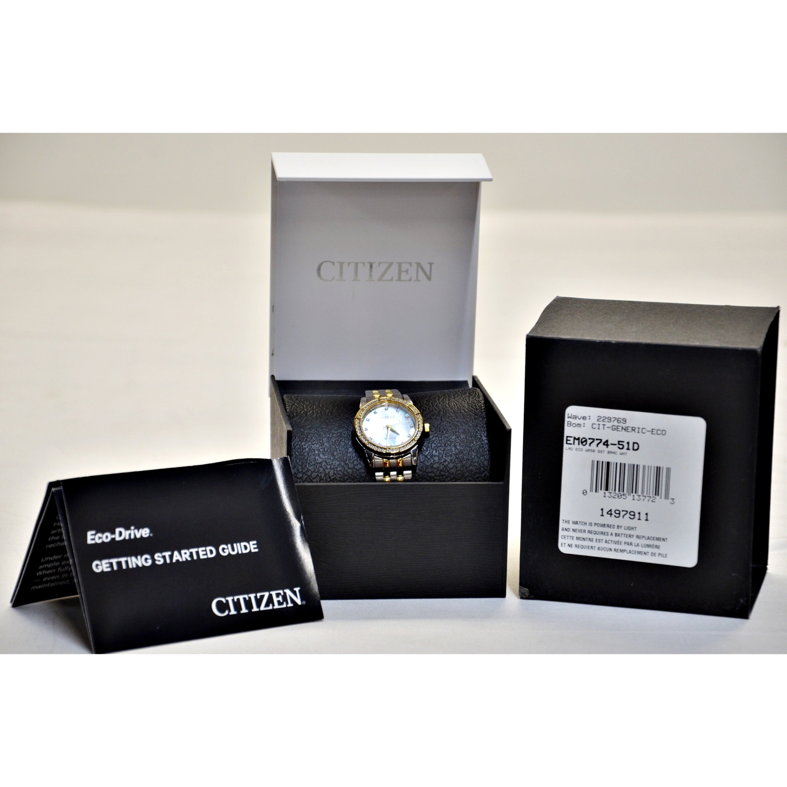CITIZEN Silhouette Crystal Eco-Drive Ladies Watch EM0774-51D