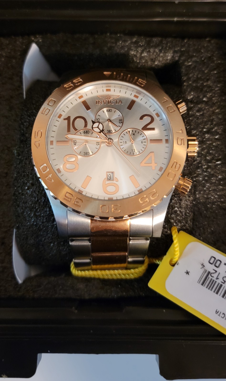 NEW 50mm INVICTA SPECIALTY PULSE CHRONOGRAPH SILVER & GOLD 40604 WATCH MSRP $895