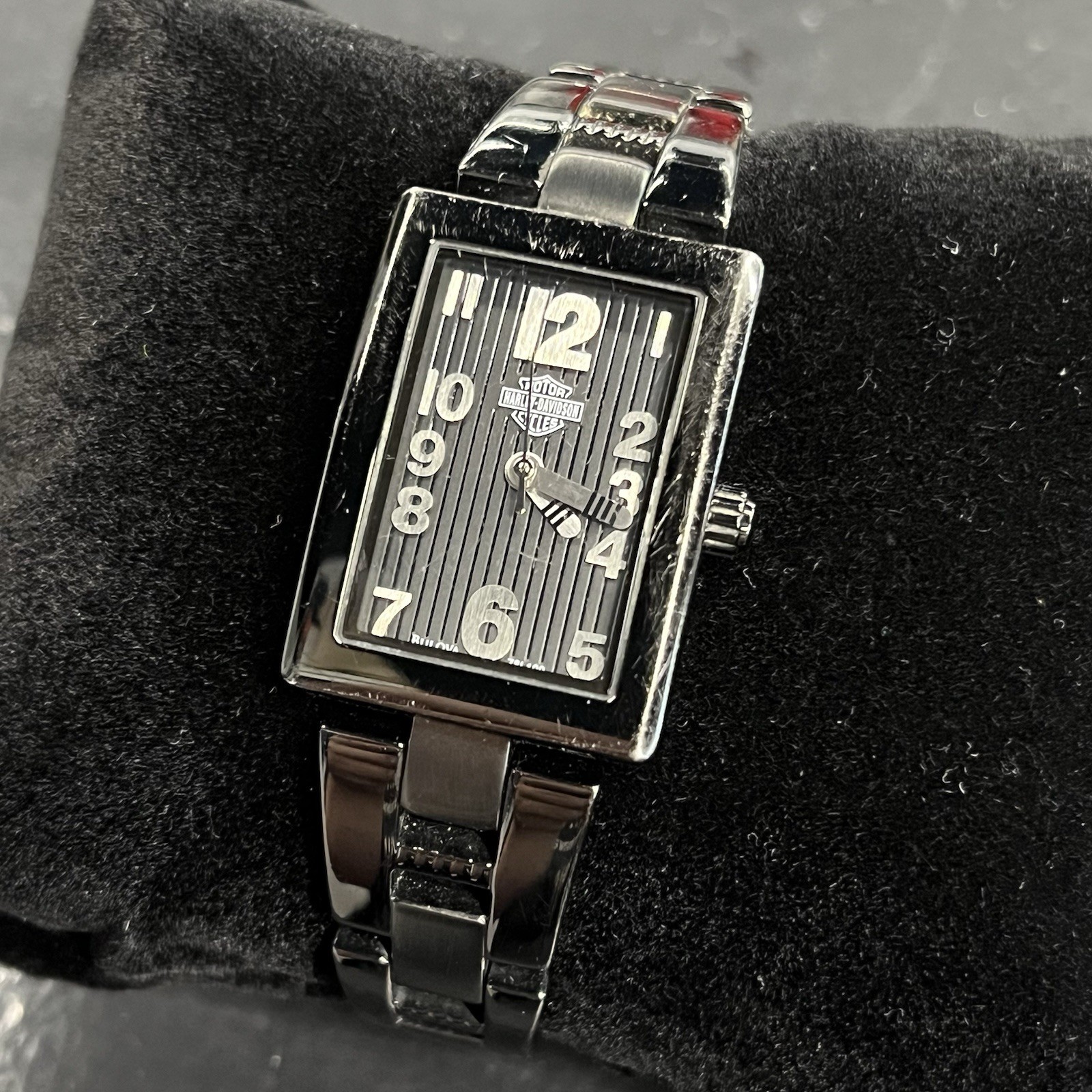 Harley Davidson Timepieces By Bulova 78L109 Black Stainless Women’s Watch 2011