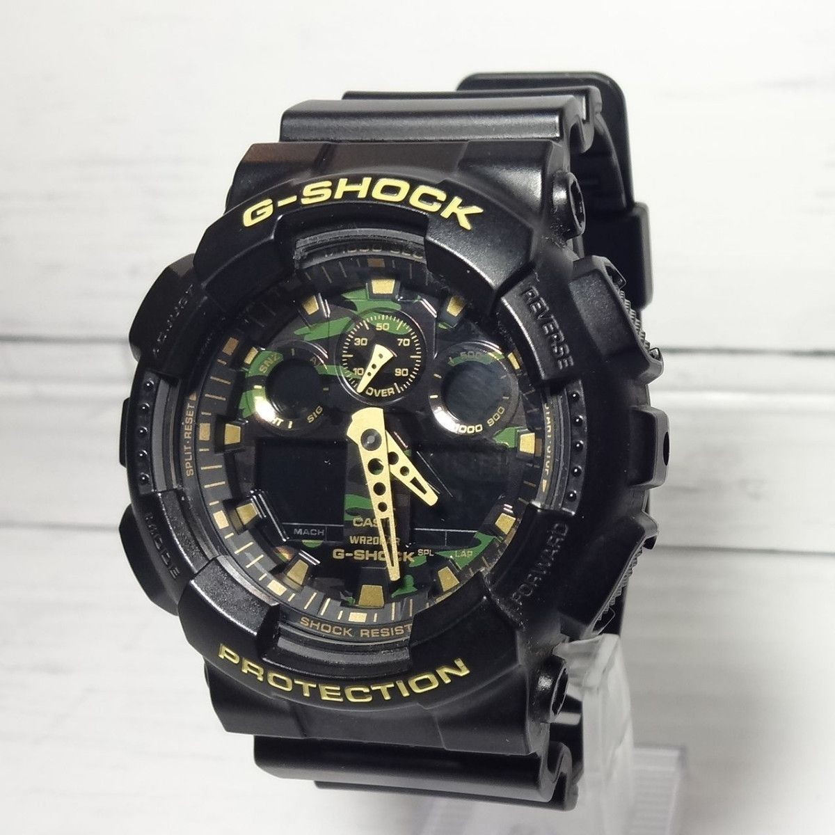 Military Style Black Camouflage G SHOCK Good Condition New Battery Working Condi
