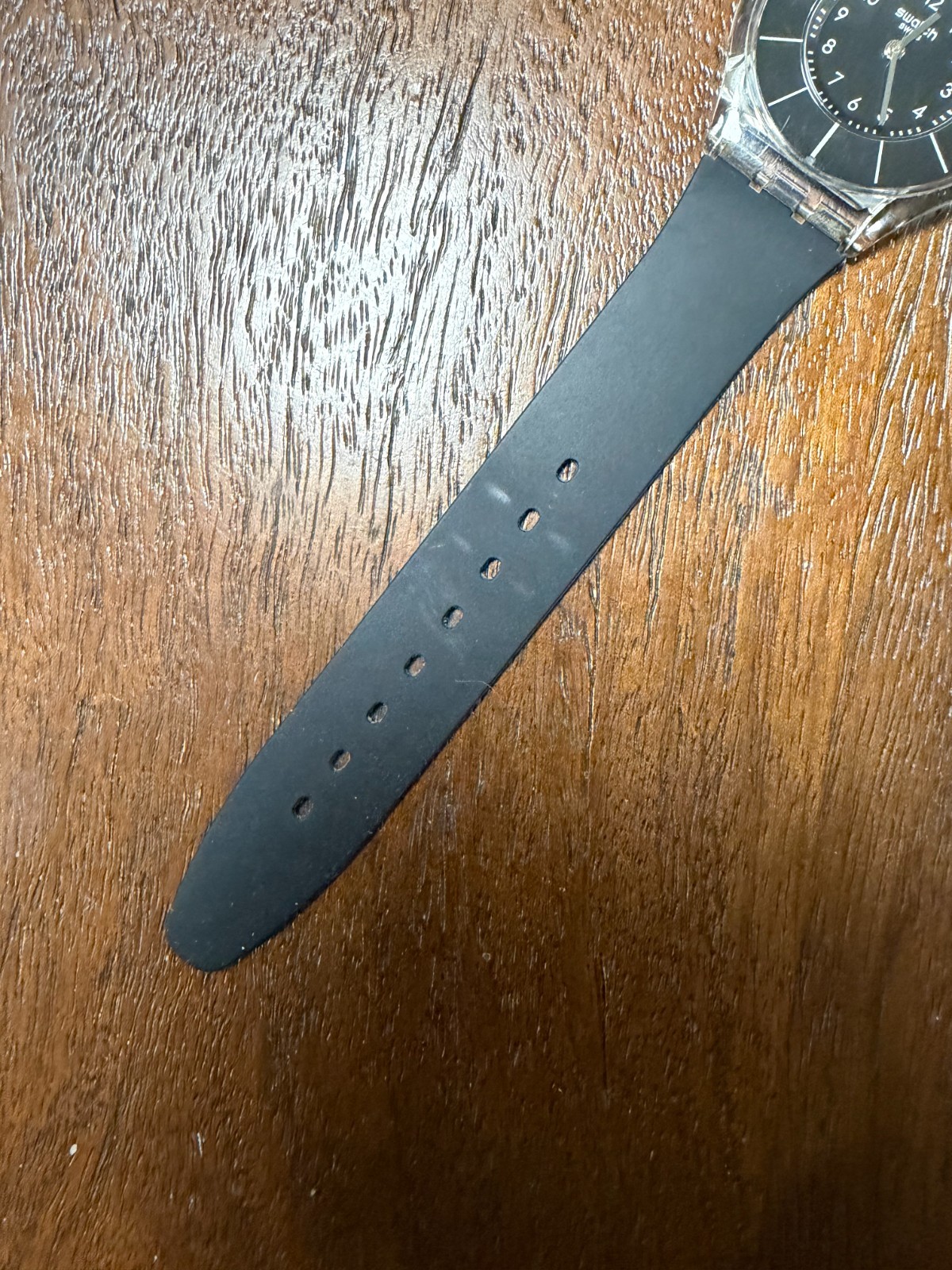 2011 Swatch Skin Black Classiness SFK361 Ultra Thin Dial 34mm Watch Working