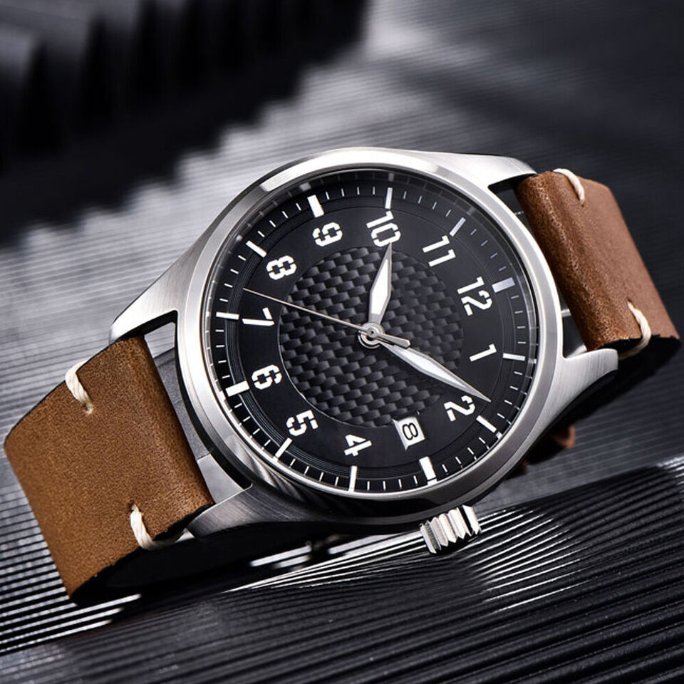 40mm Sterile Green Black White Brown Luminous Dial NH35 Automatic Mens Watch