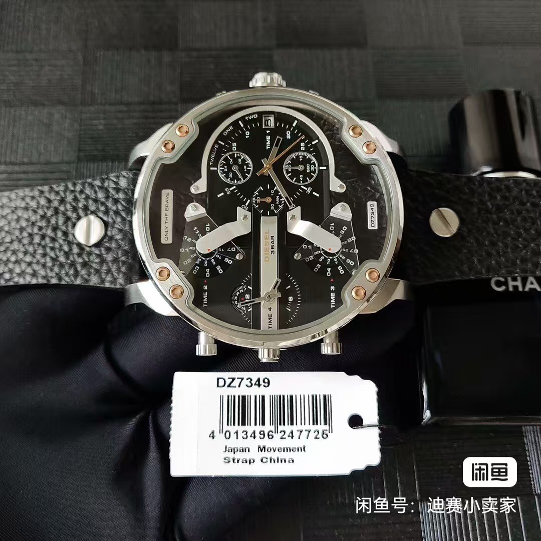 Diesel DZ7349 Mr. Daddy 2.0 Silver Stainless Steel Men’s Chronograph Watch 57mm