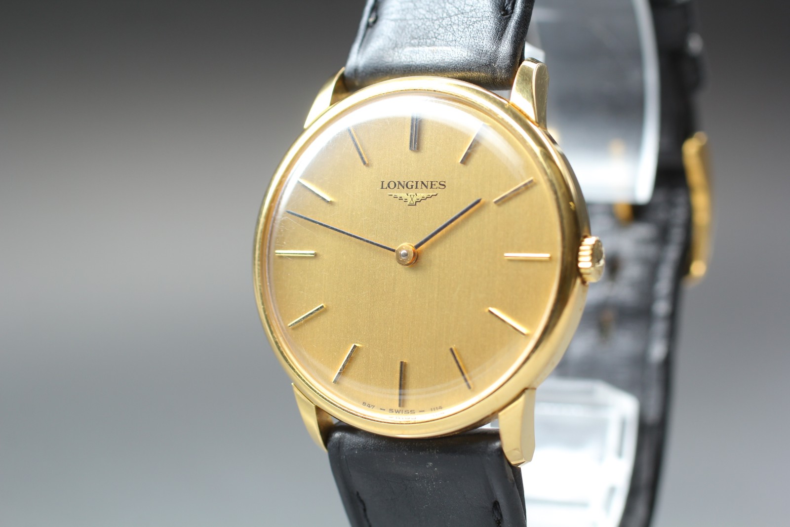 LONGINES 847 1114 32mm Gold Dial Hand Winding Men’s Watch Vintage [Near MINT]