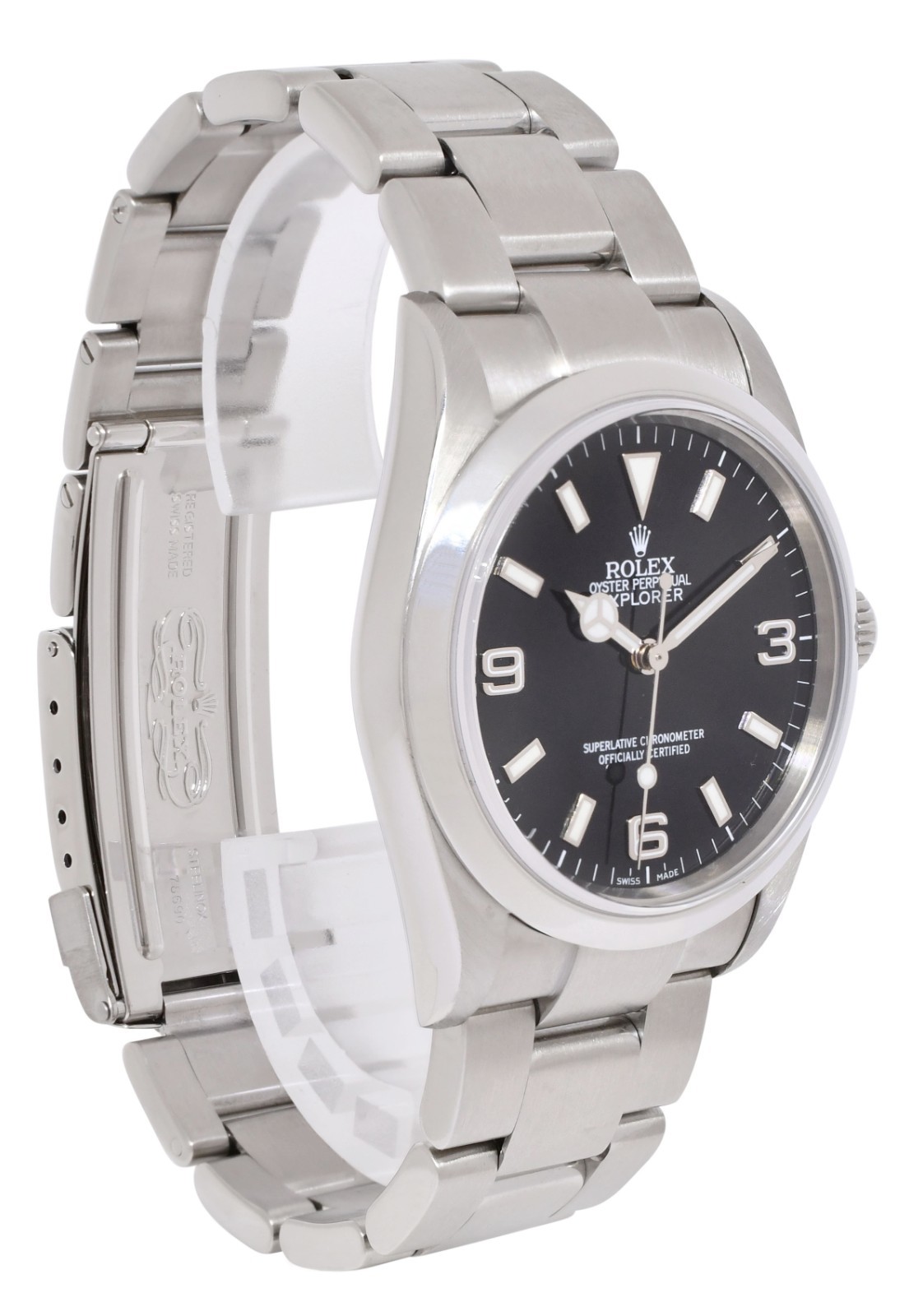 Rolex Explorer Stainless Steel Black Dial MK2 Mens 36mm Watch Z 114270