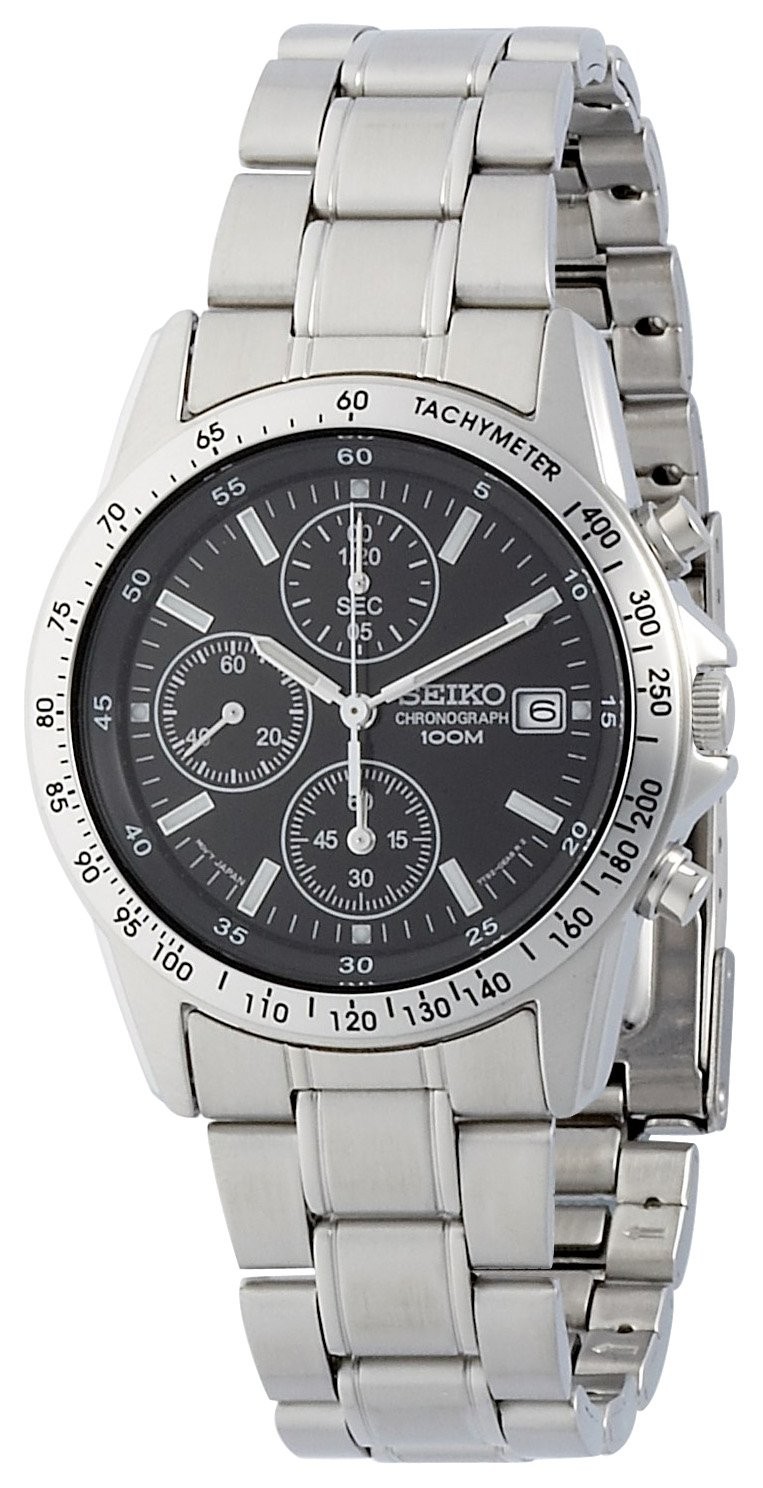 Seiko SND367PC Chronograph Watch Men Stainless Steel Quartz Parallel Import