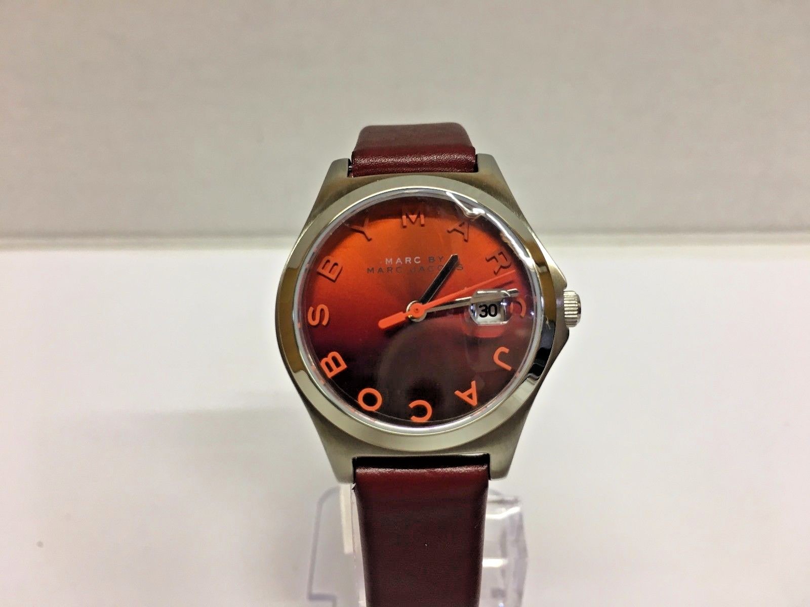 New Marc By Marc Jacobs Women’s Burgundy Silver MBM1322 MSRP $175.00 Watch