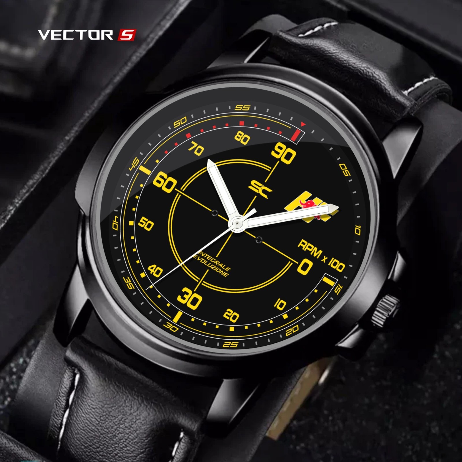 ContaKM Delta Integrale Fan Art HF Evo Lancia Wristwatch with Tachometer