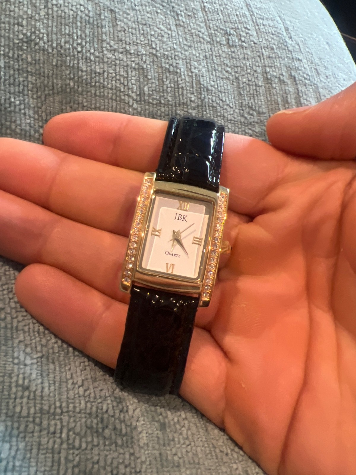 JBK Jacqueline Kennedy Tank Watch Camrose & Kross Gold Swarovski Box COA