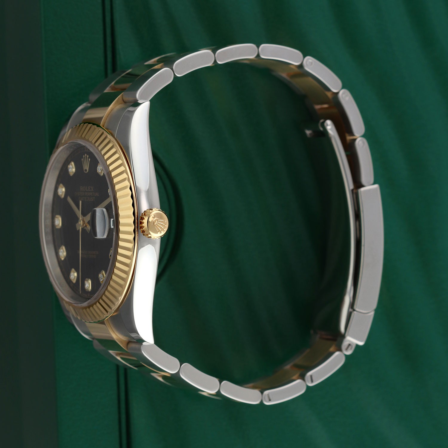 Rolex Datejust 41mm FACTORY SERVICED 126333 Black Diamond Oyster