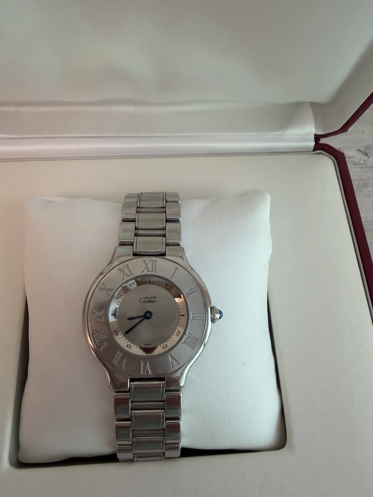 Cartier Must de Cartier 21 Quartz Stainless Steel Swiss Made 21mm Bracelet Box