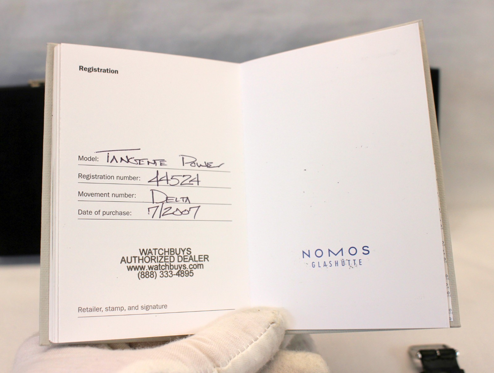 💥Nomos TANGENTE Manual DATE Watch STAINLESS 35mm POWER RESERVE Box & Papers 💥