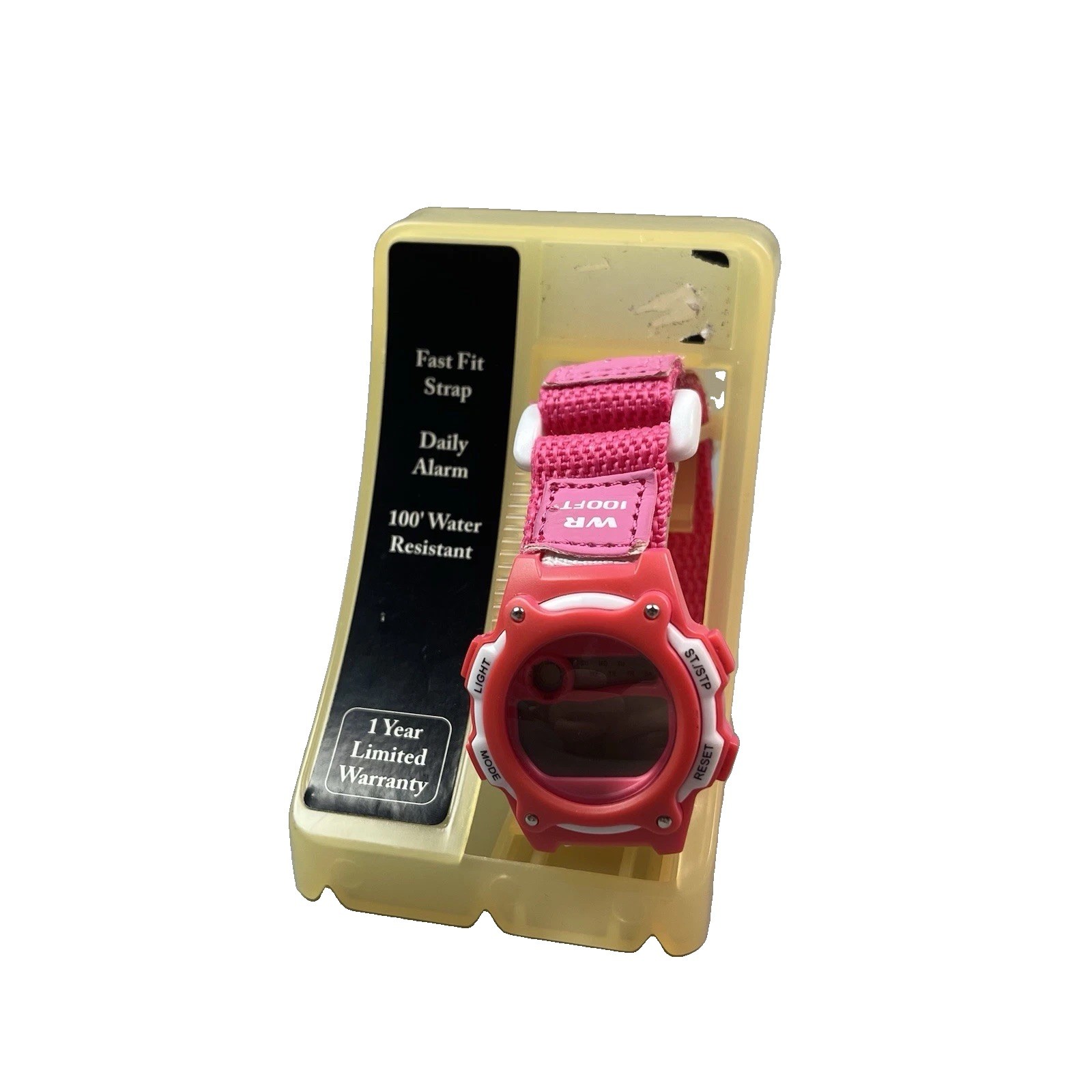 FMD Kids Pink Red Digital Sport Watch Fast Fit Strap Water Resistant