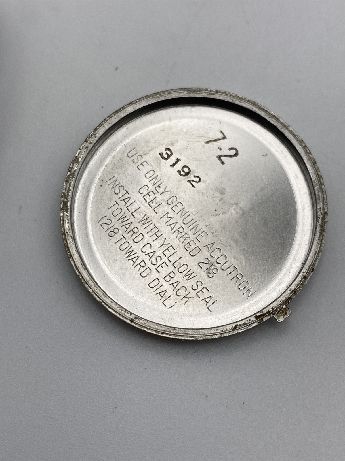 1972 N2 Bulova Accutron 33.5mm Steel Case DOW Chemicals Dial Parts/repair 2181