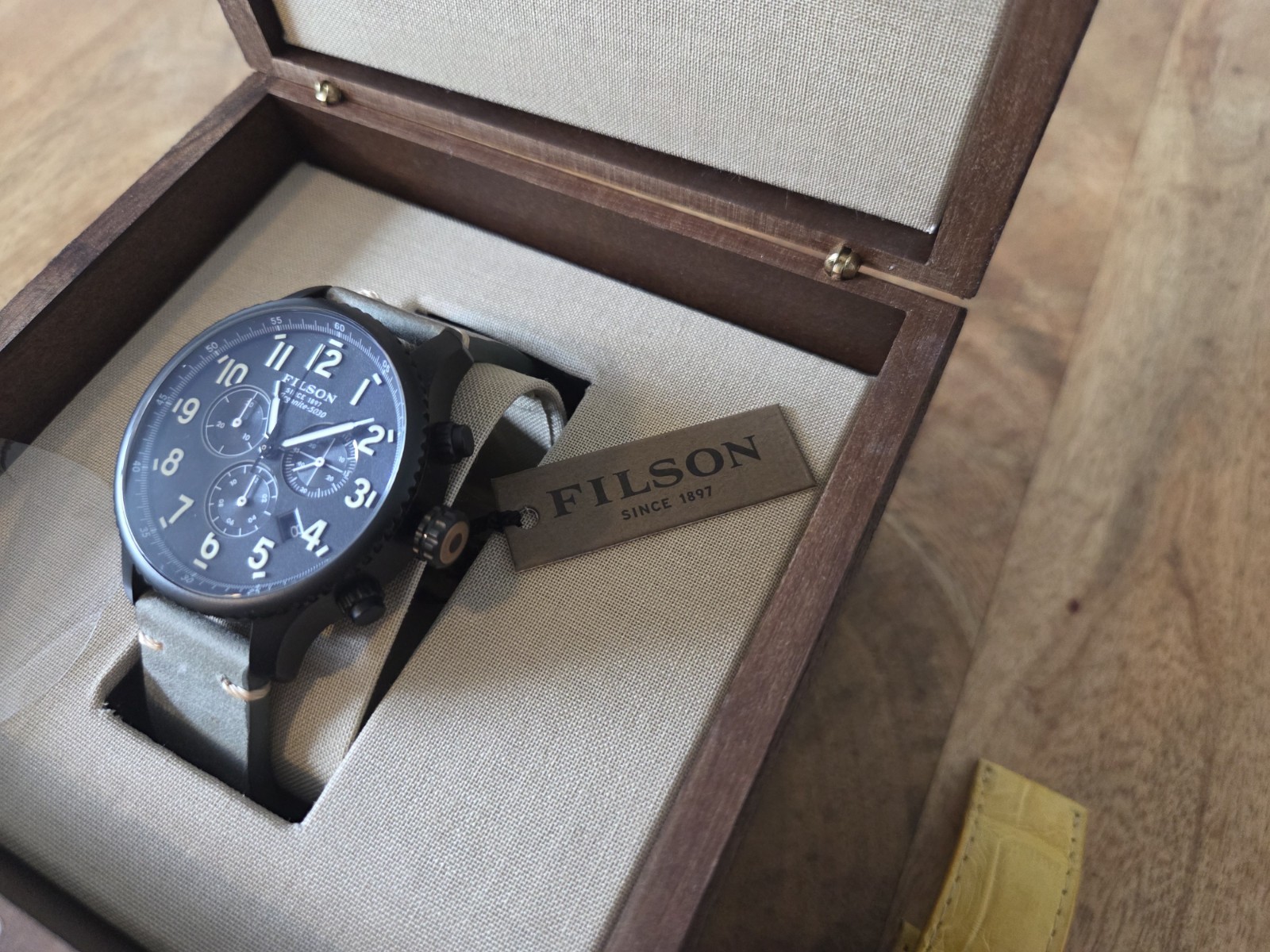 Filson Mackinaw Field Chrono Watch | NWT | MSRP $850 | Discontinued | Rare