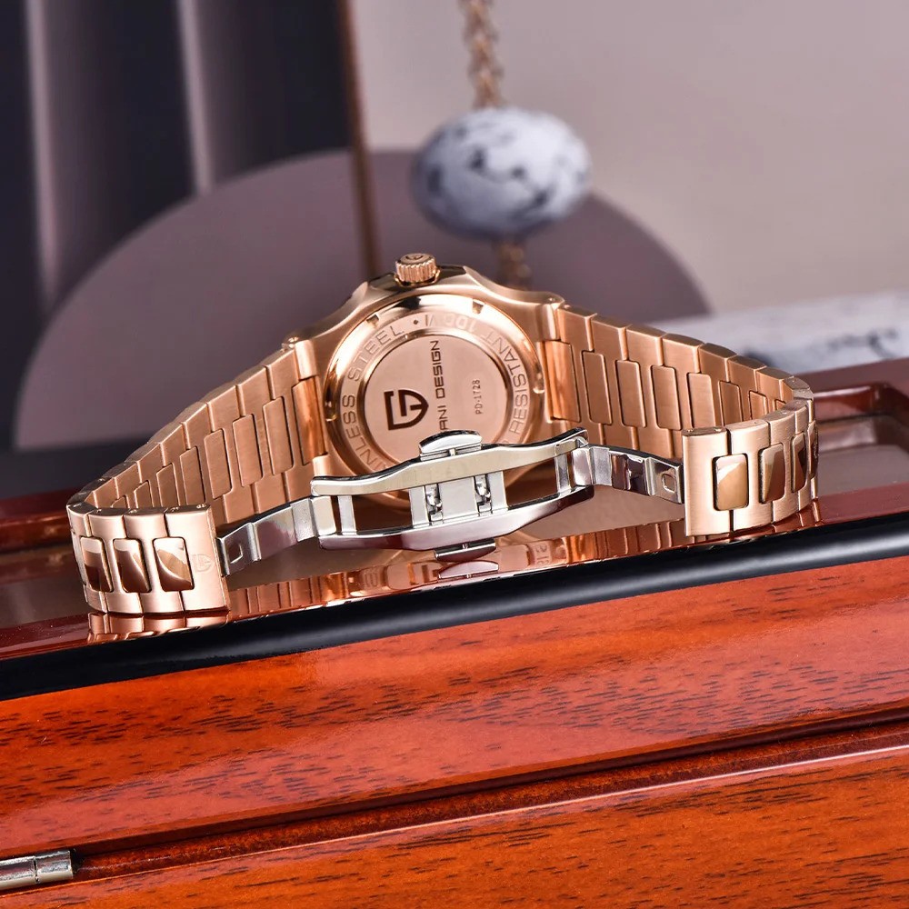PAGANI DESIGN PD1728 2025 Rose Gold Luxury Mechanical Automatic Watch For Men