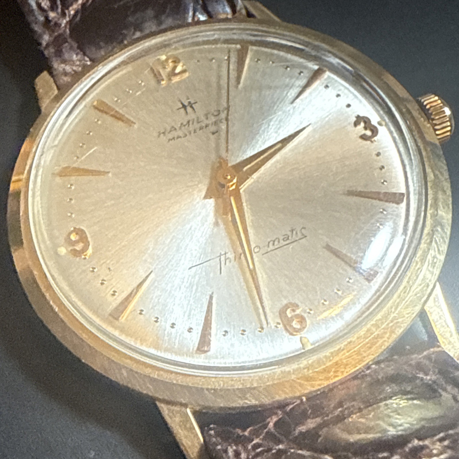 1970’s HAMILTON MASTERPIECE THIN.O. MATIC AUTOMATIC Wrist Watch 10k GF ~ Working