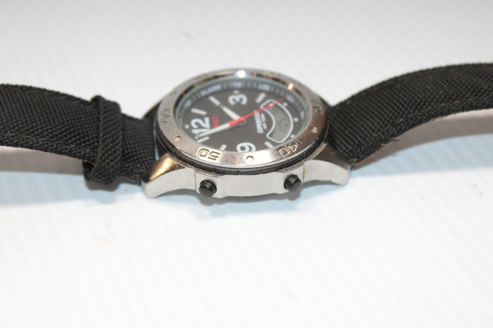 Timex Expedition 930 Dual Time Watch Canvas Band NEW BATTERY #L/R