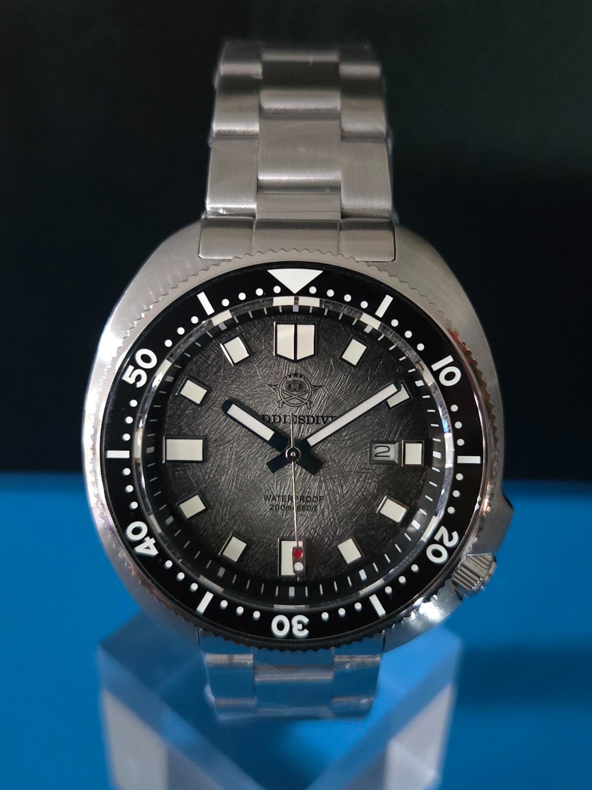 ADDIESDIVE CAPTAIN WILLARD QUARTZ GREY CUSTOM DIAL & HANDS WR20ATM AD2511