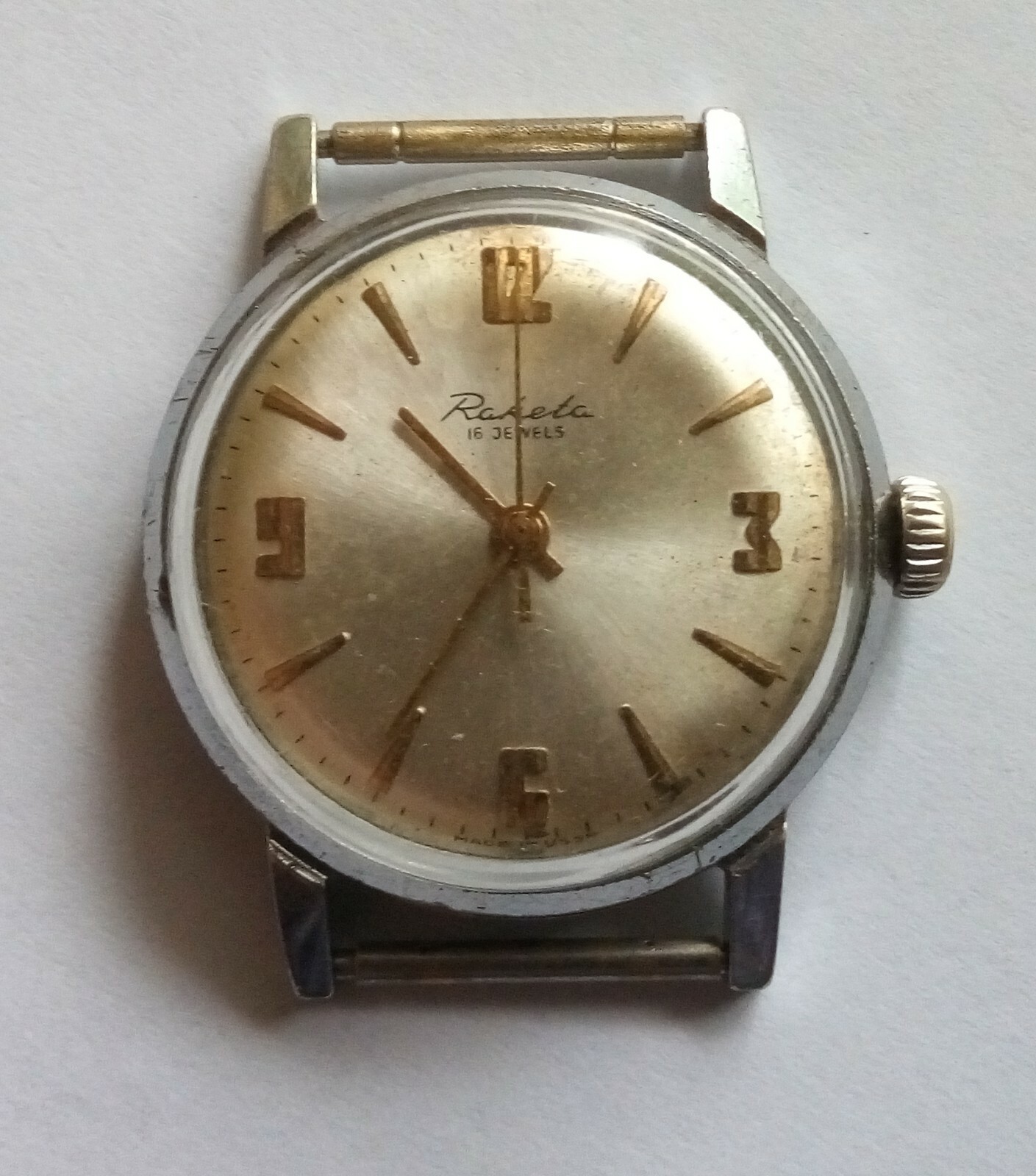 Rare Vintage soviet mechanical watch RAKETA BALTIKA 16 ruby jewels, made in USSR
