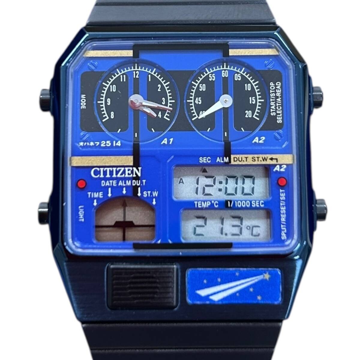 Citizen JG2148-66L Quartz Men Watch Blue xBlack Dial 33.4mm Ana-Digi From Japan