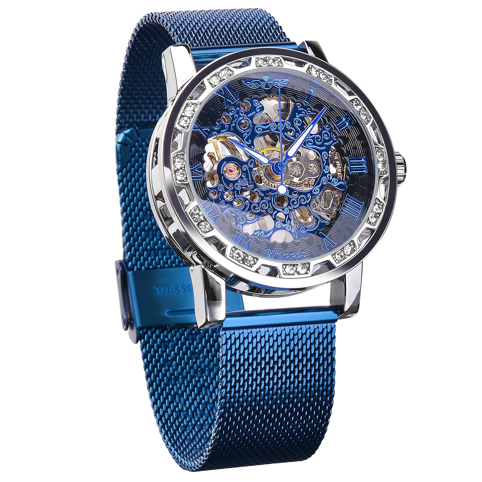 FORSINING Watch for Men, Retro Steampunk Skeleton Manual Mechanical Wrist Wat…