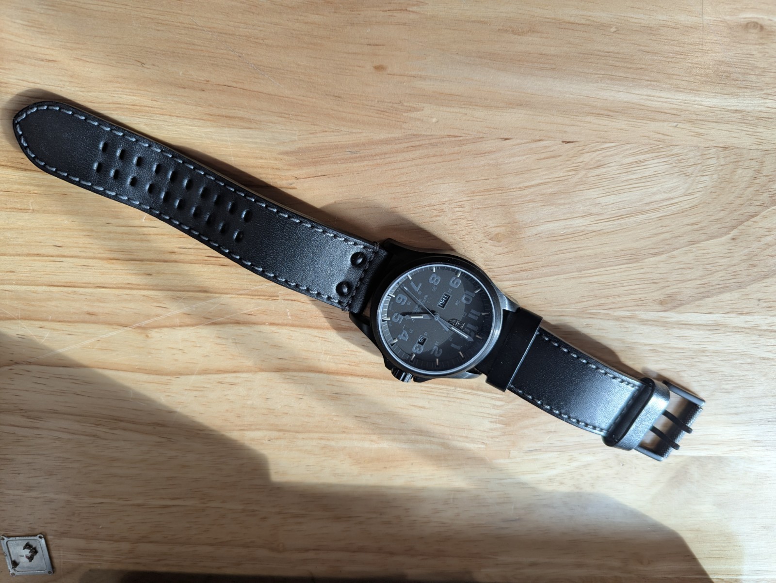 LUMINOX 1920 FIELD ATACAMA DAY DATE quartz watch analog leather BLK