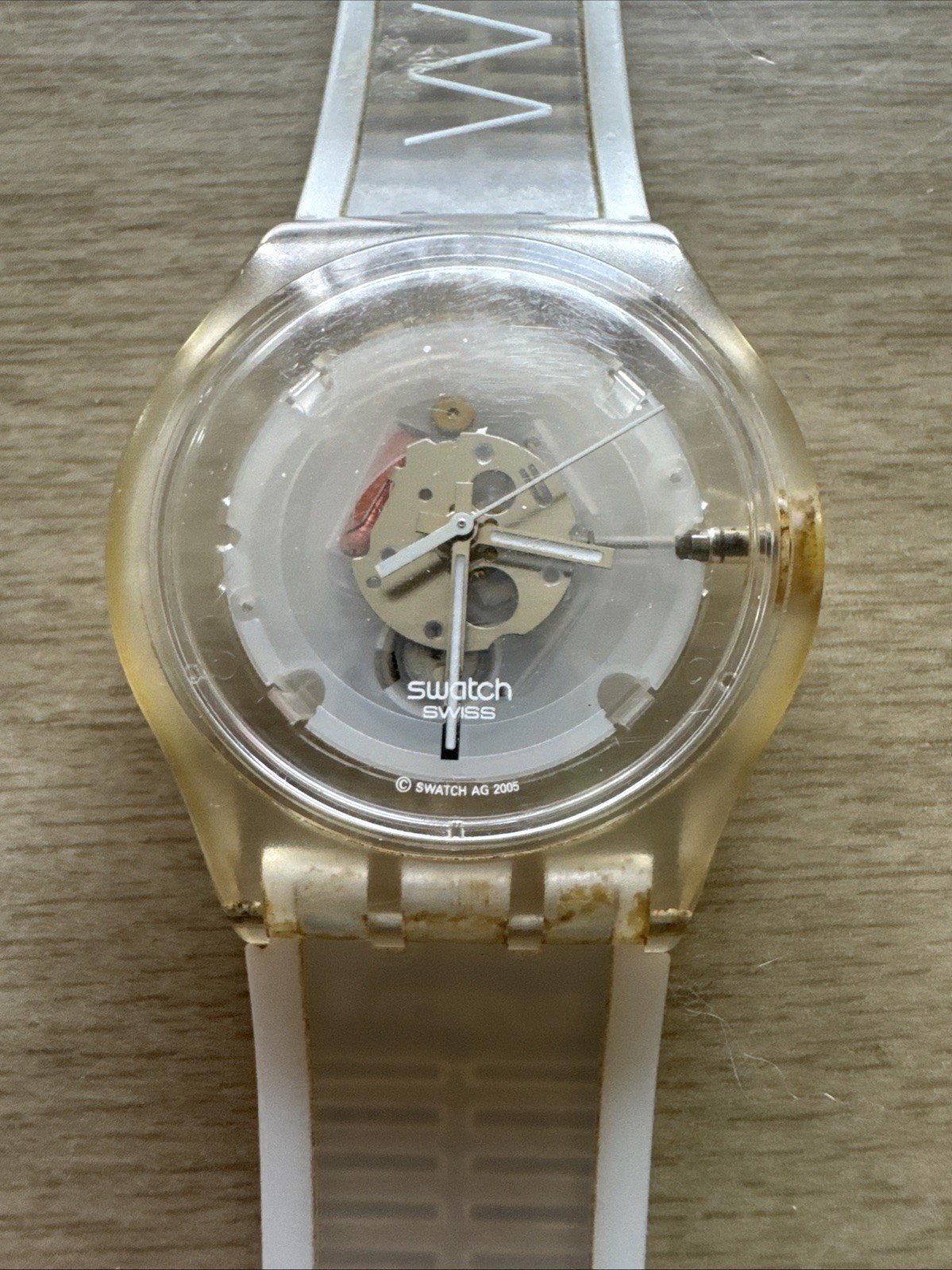 Swatch Watch Icy Area Jelly in Jelly White Y2K