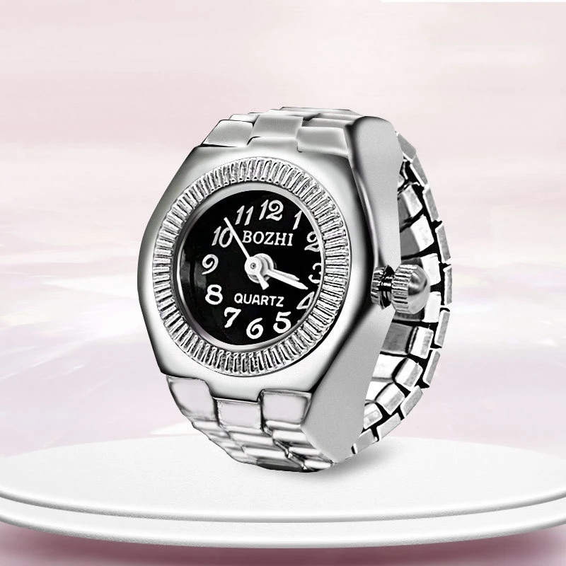 Ring Watch New Hot Selling Creative Alloy Shell Finger Circular Dial Couple Men