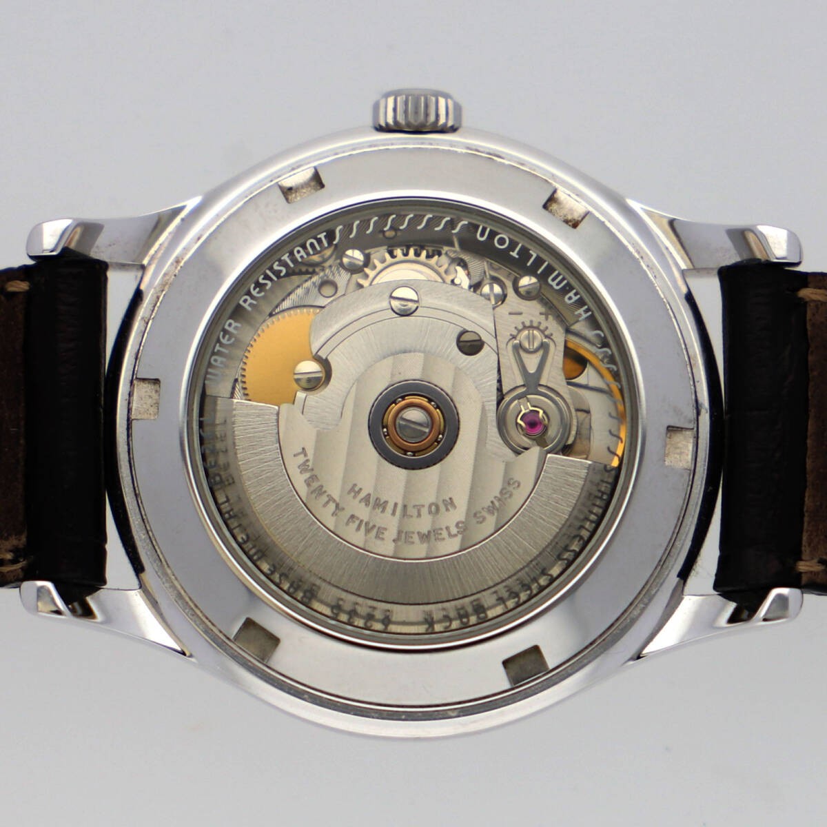 Hamilton 6235 Jazzmaster Silver Dial SS Leather Automatic Men’s Watch Accessary