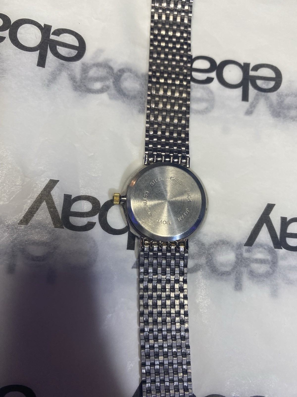 Vintage Fondini Quartz Watch – Yellow Sunburst Dial – Untested