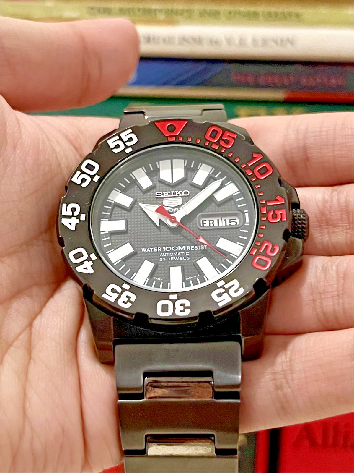 RARE Near Mint Fullset Seiko “Baby Monster” Black PVD Automatic Men’s Watch
