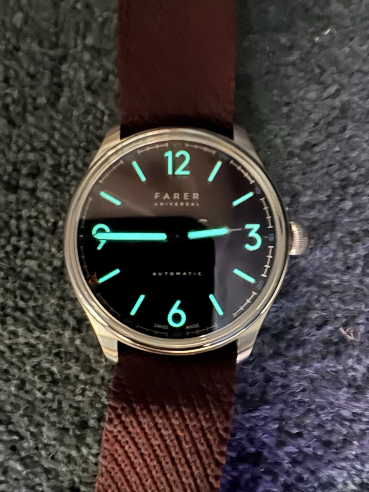 Farer Discovery – Plum Dial, Full Kit, Unworn Bracelet, Warranty
