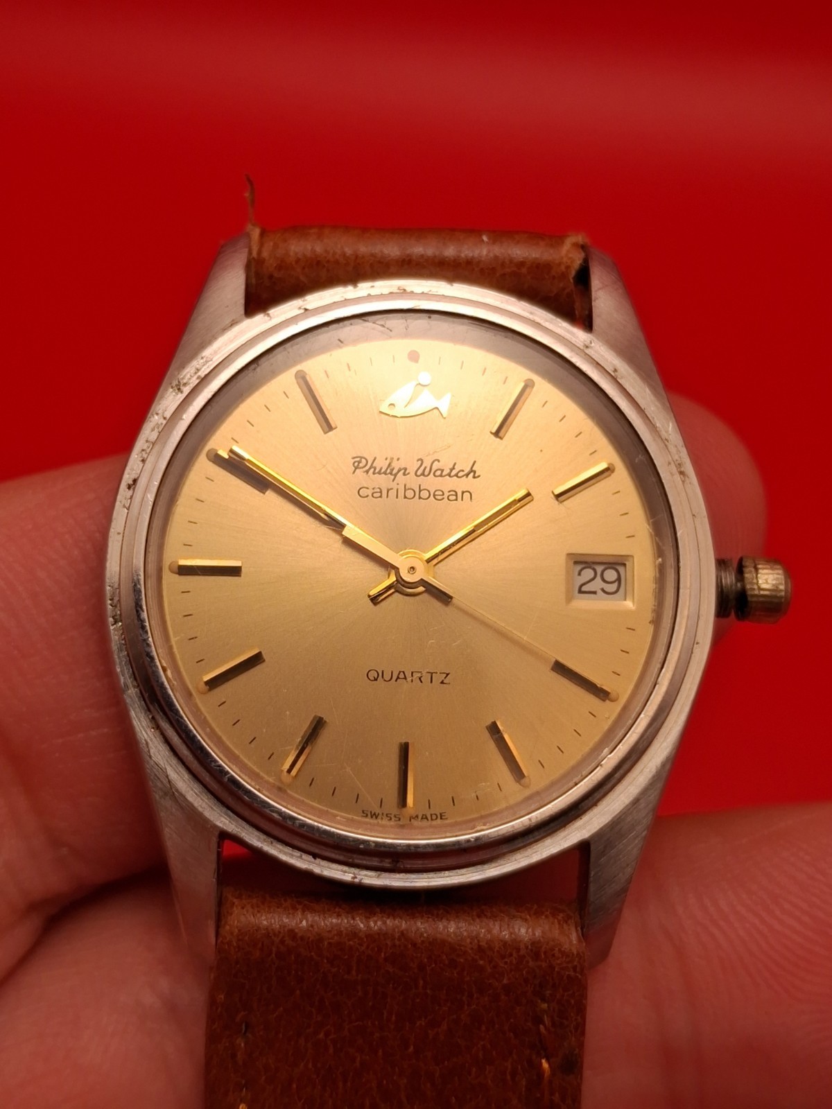 Philip Watch Caribbean Shark Quartz Steel Vintage 80 s