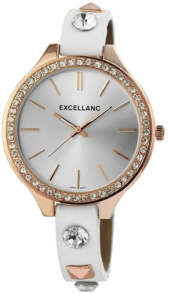 Excellanc 40mm Rose Gold Silver Black Stone Colors Modern Women’s Watch