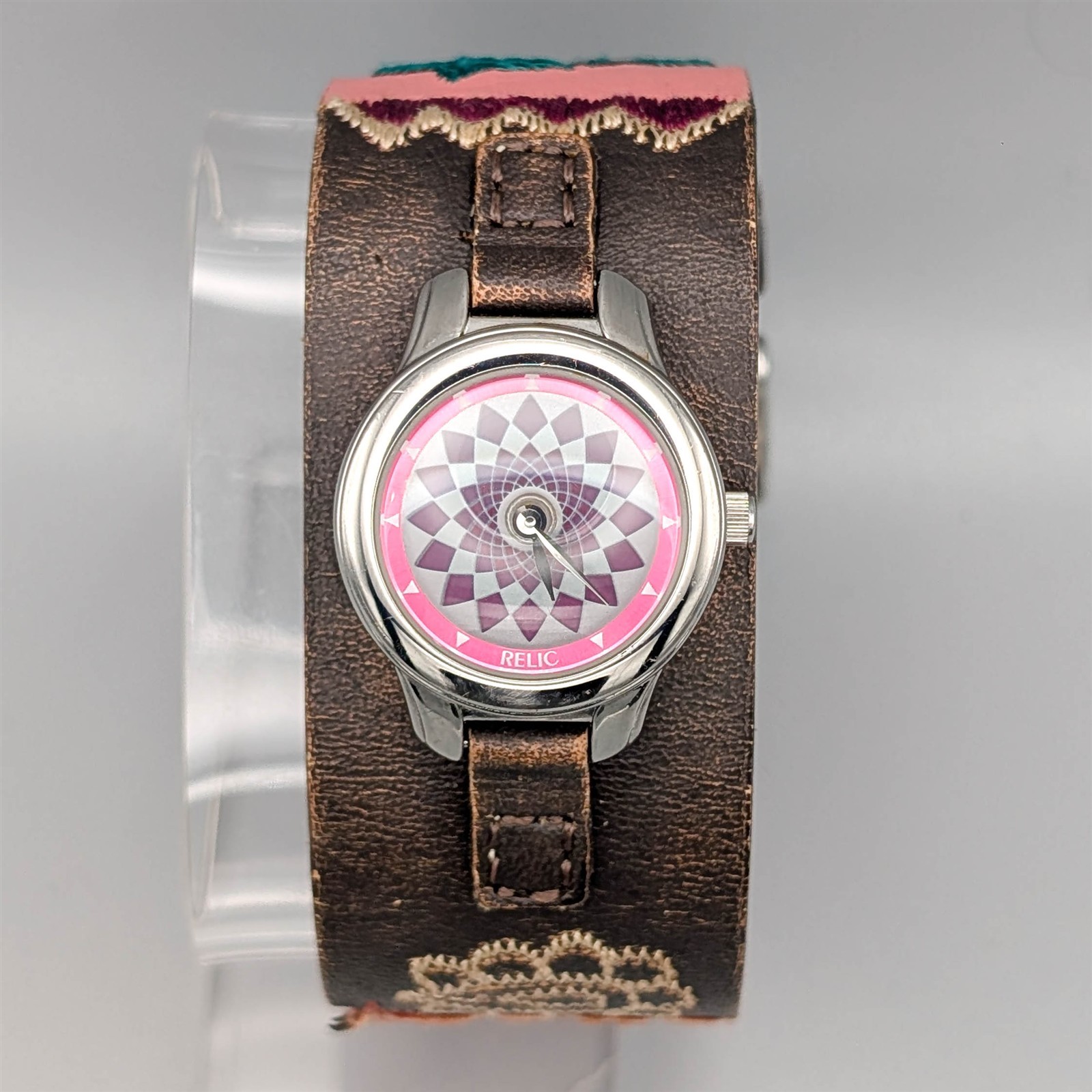 Relic vintage 2000s boho Big Tic / Kaleido animated cuff watch ZR55003