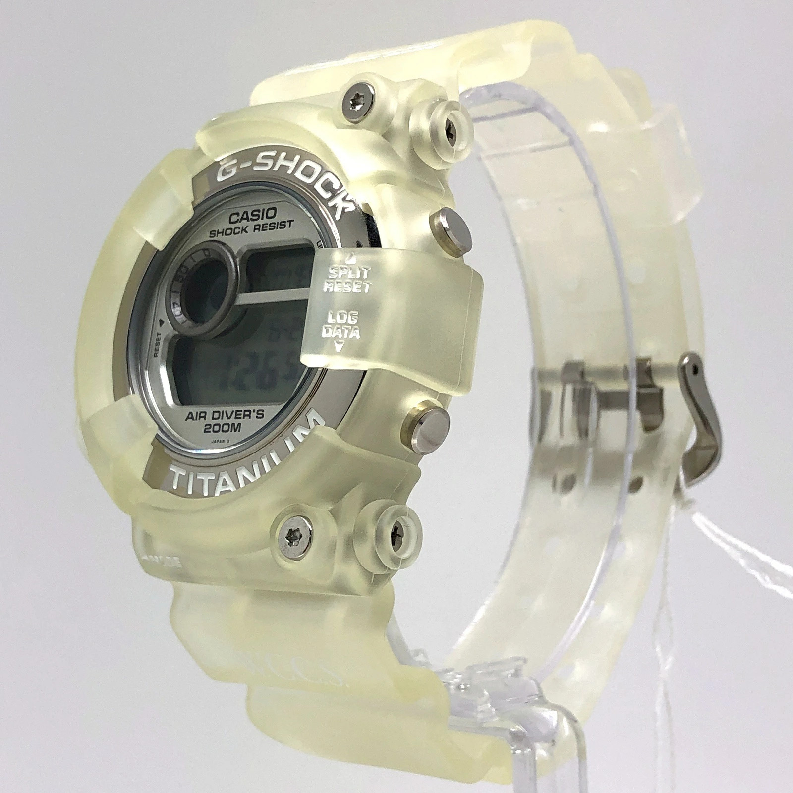 G-Shock DW-8201WC-7T Frogman Skeleton Titanium Watch White From Japan