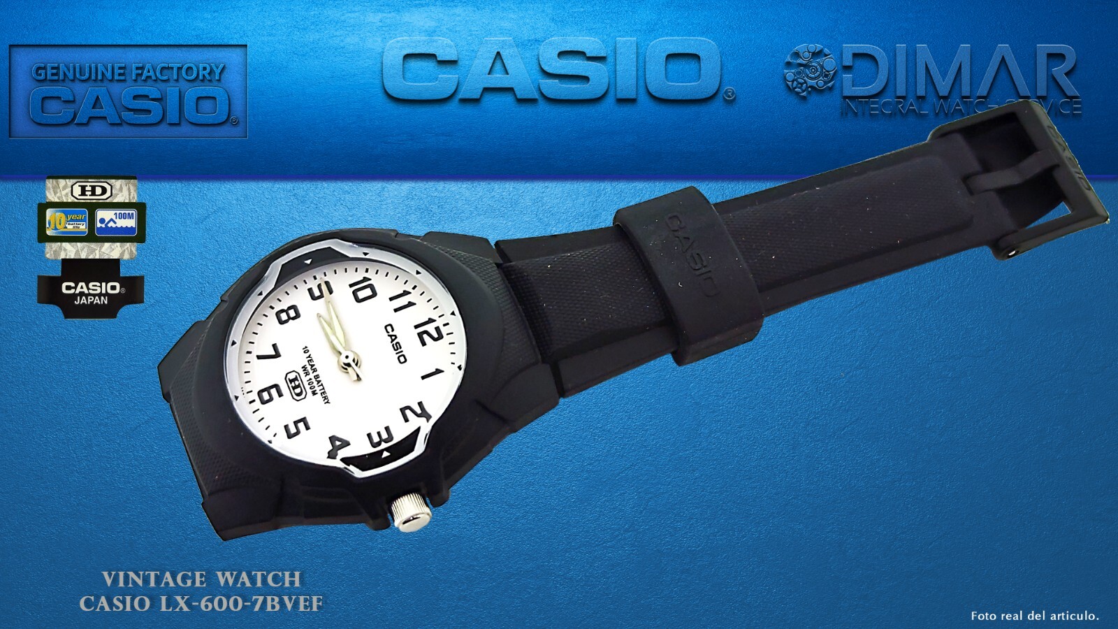 Vintage Casio LX-600-7BVEF, QW. 1311, China WR. 100M, Japan Mov’T Year. 1997.