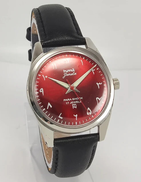 HMT Janata Red Arabic Dial 17 Jewels Mechanical Hand winding Men’s Wrist Watch