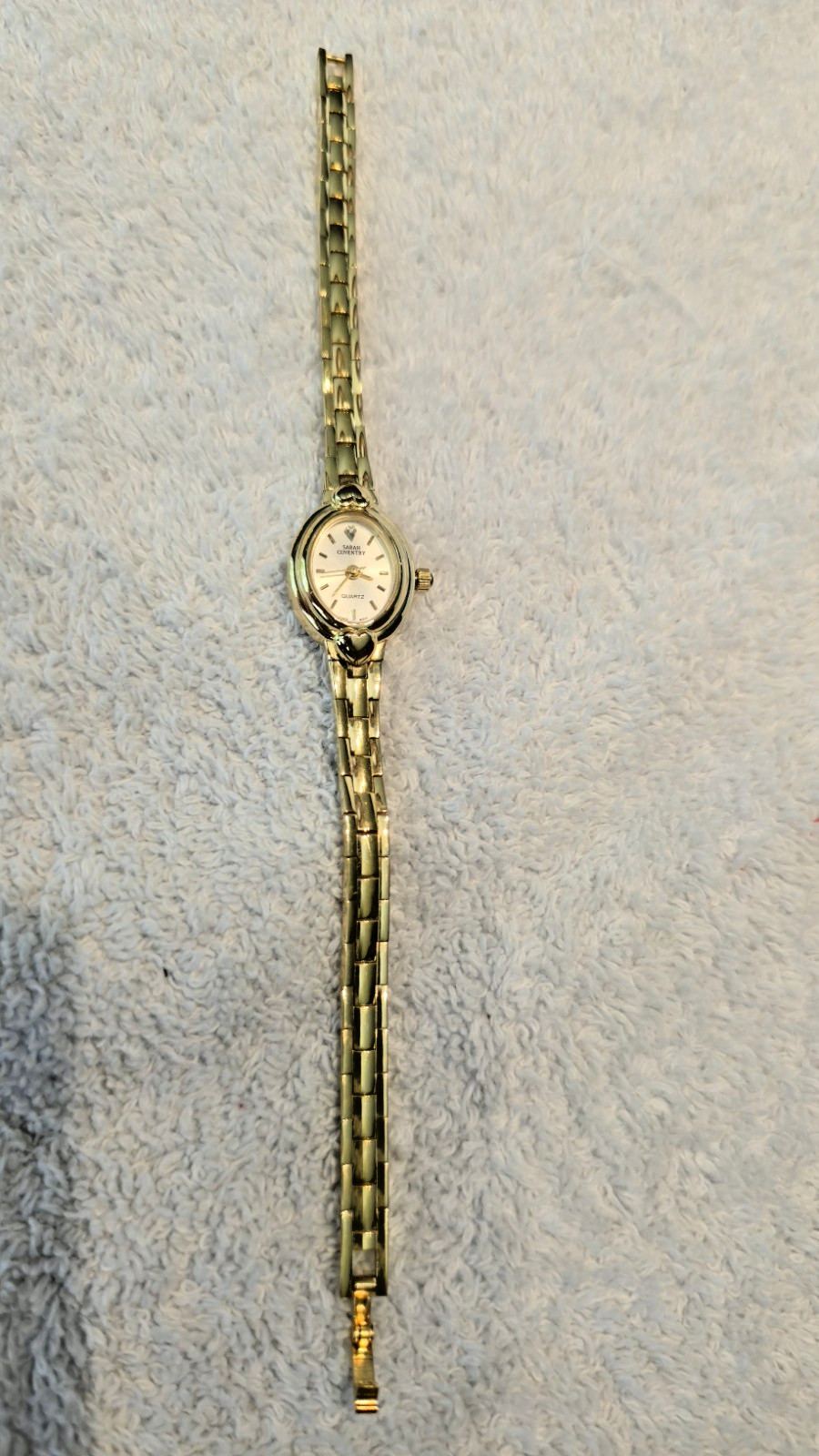 Vintage Sarah Coventry Supreme Women’s Quartz Watch Gold Tone Band needs battery