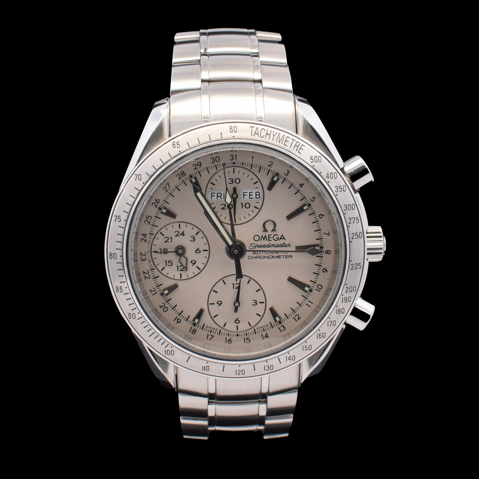 Omega Speedmaster Day-Date | 40mm Silver Dial | Triple Calendar | Ref. 3221.30