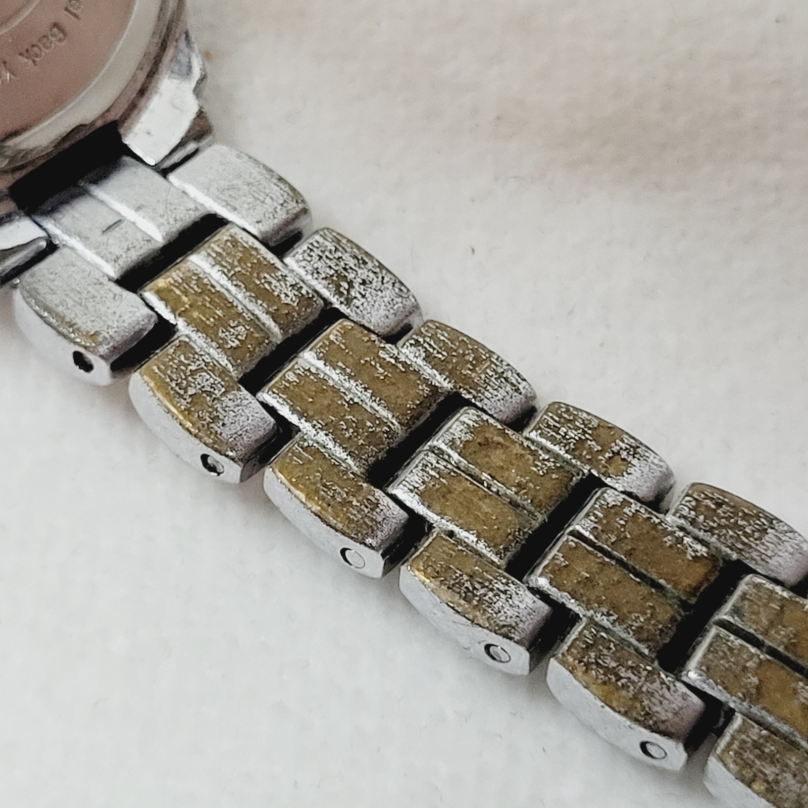 Vintage Armitron Now Womens Watch Silver Bracelet Band Rhinestones Colorful READ