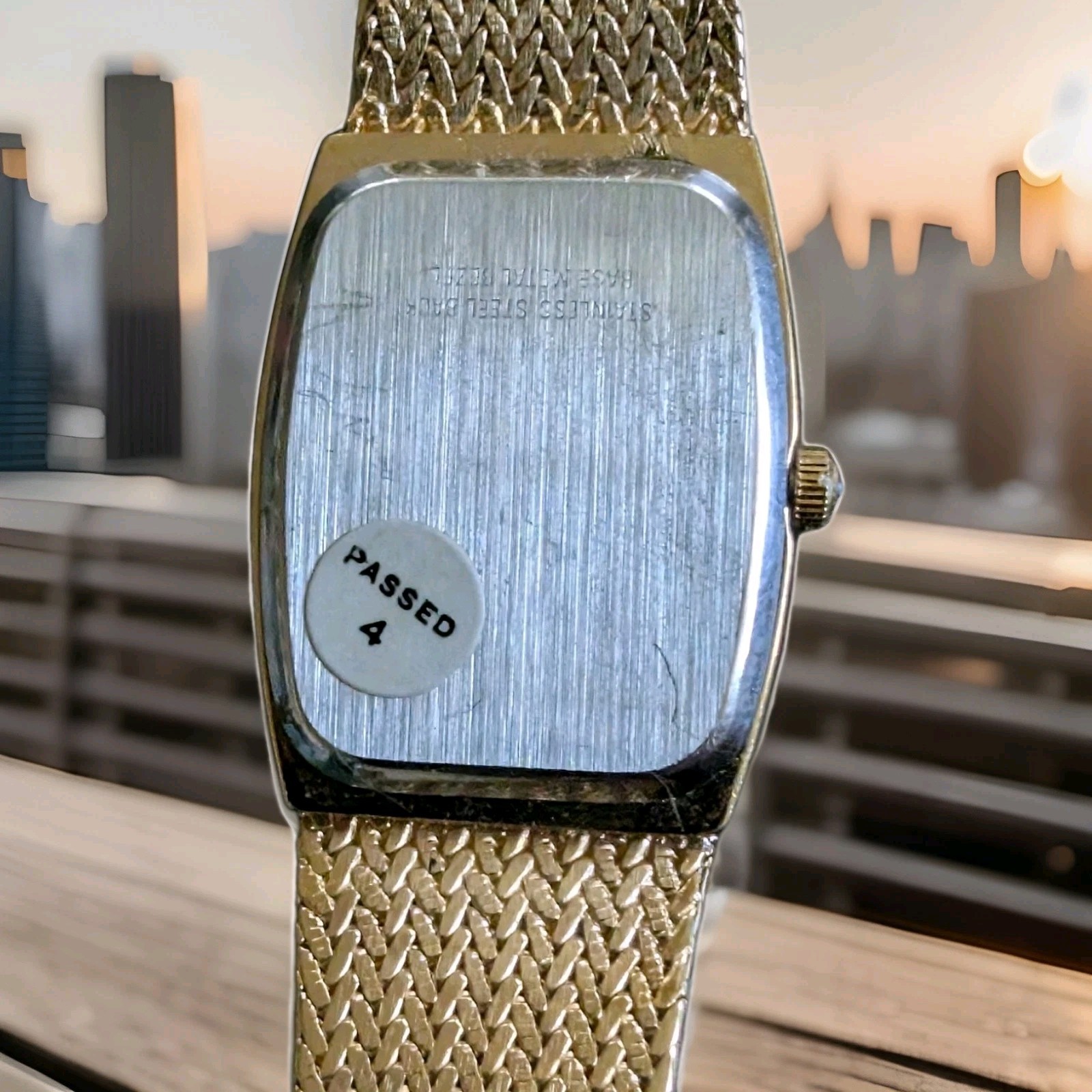 Mens Dufonte Lucien Piccard Quartz, 5 Diamond Watch Gold Plated New Battery