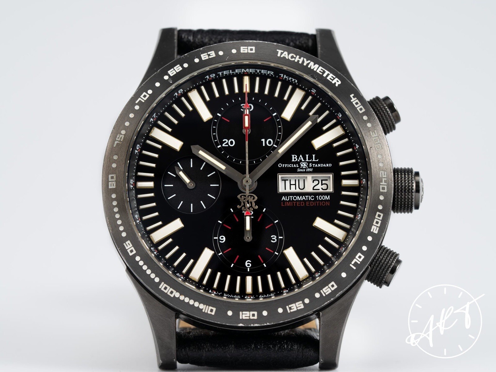 *Rare* BALL Fireman Storm Chaser Black DLC Limited Edition Day-Date Watch