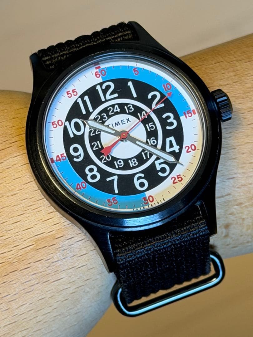 Timex Todd Snyder Blackjack Men’s 40mm Black Fabric Strap Watch Rare used rare