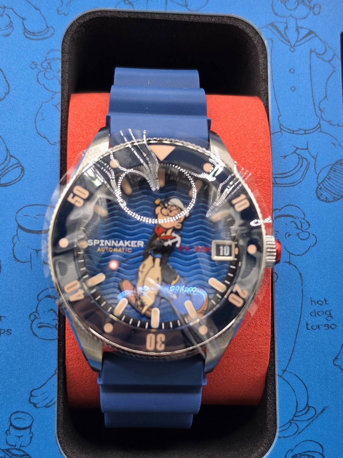 SPINNAKER Challenger Automatic Watch Popeye Limited Edition #24 SP-5163-02 NWT