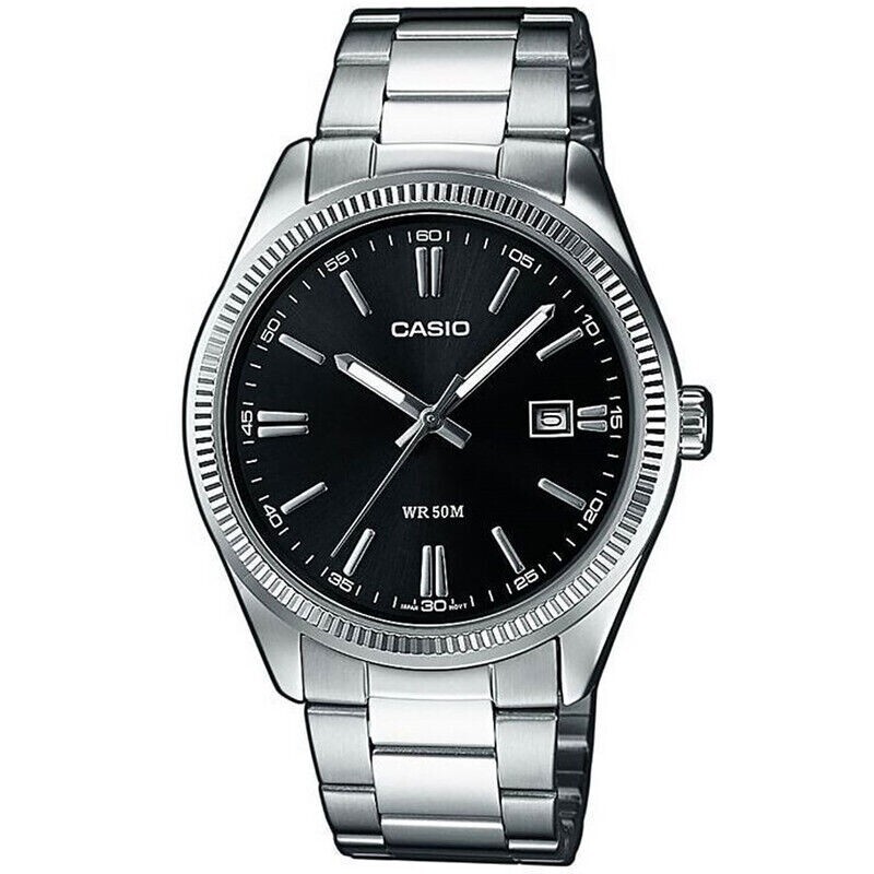 Casio MTP-1302D-1A1 Men’s Wristwatch NEW Analog Classic Silver Stainless Steel