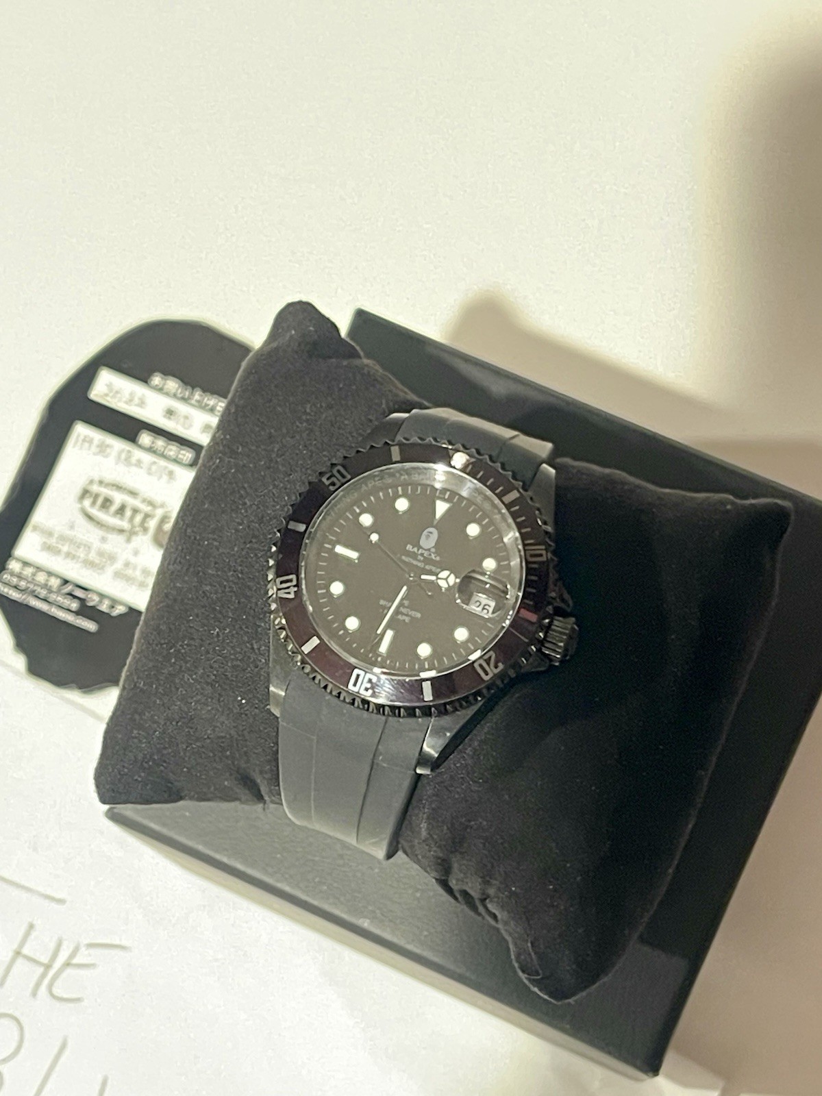 FW21 A BATHING APE BAPE BAPEX TYPE 1 RELAX AUTOMATIC WATCH BLACK