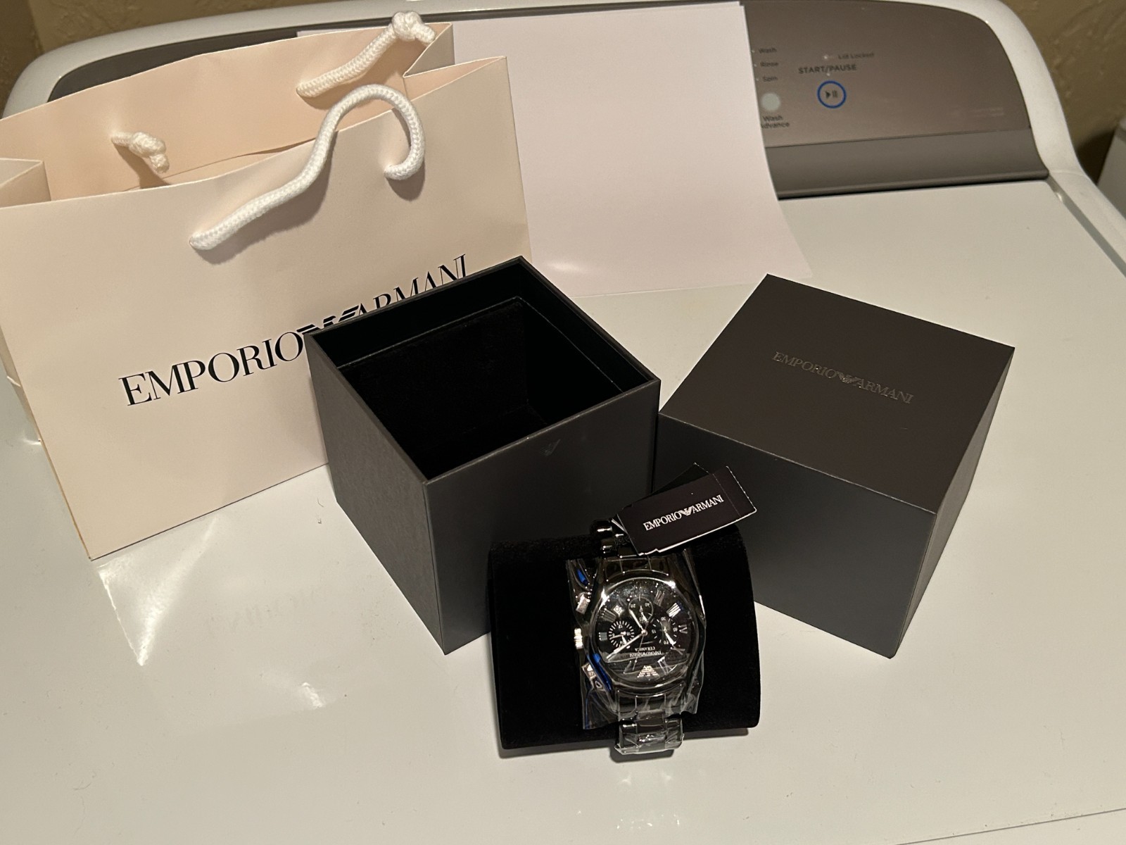 Emporio Armani Ceramica AR1400 Wrist Watch for Men Black