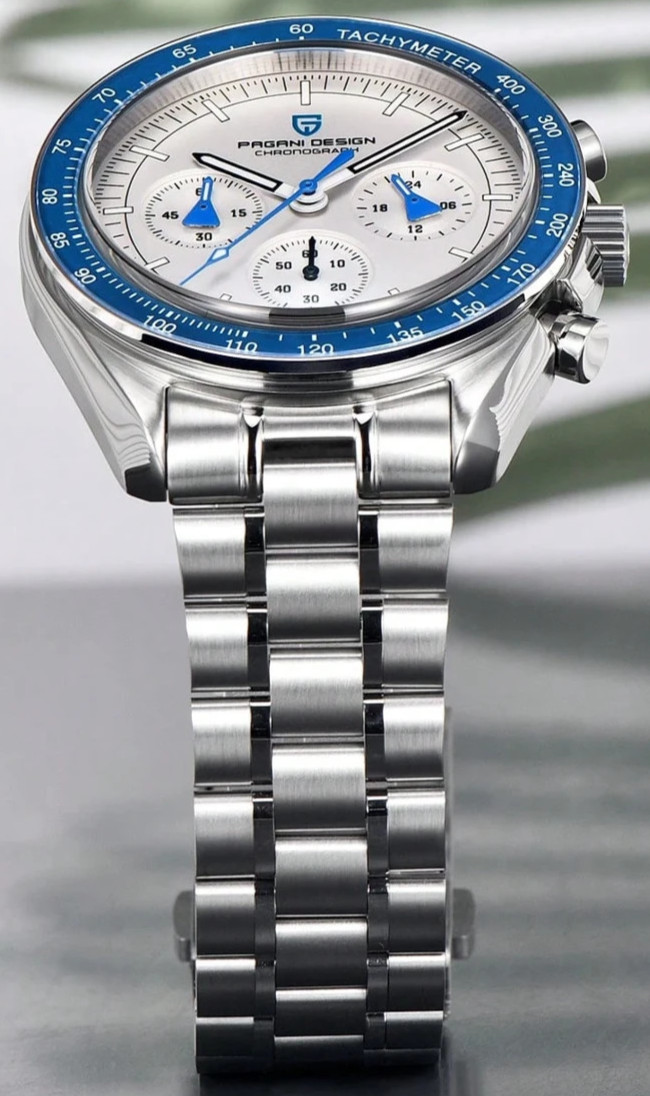 Pagani Design 1701 40mm Moonwatch Luminova AR Sapphire Ceramic Bezel Seiko VK63